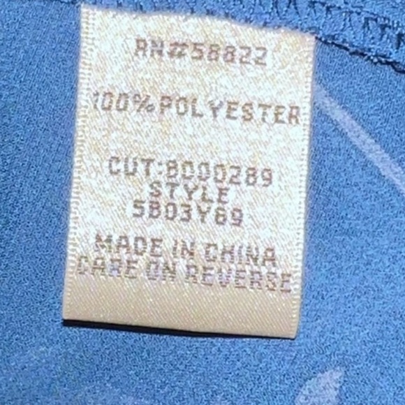 Sophie Max Maxi Dress M Blue Floral Sleeveless Chiffon V-neck Long Overlay Smock - Picture 8 of 8